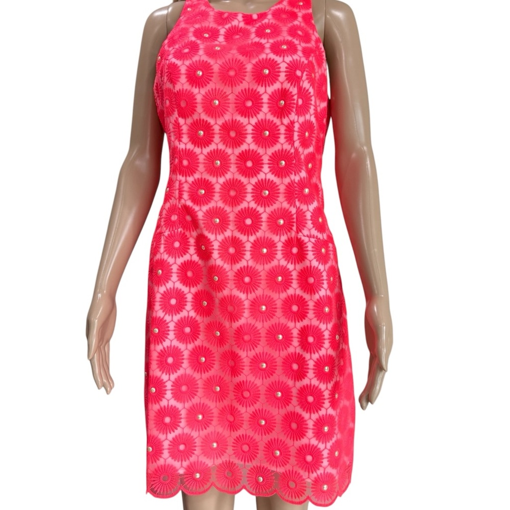 Lilly Pulitzer Fiesta Pink Pinwheel Dress 6 EUC